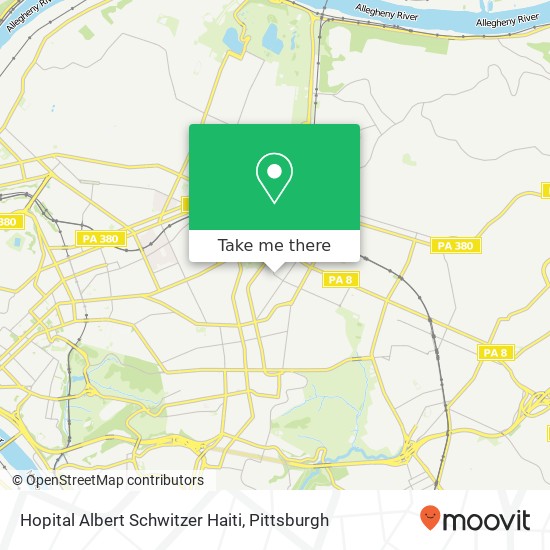 Mapa de Hopital Albert Schwitzer Haiti