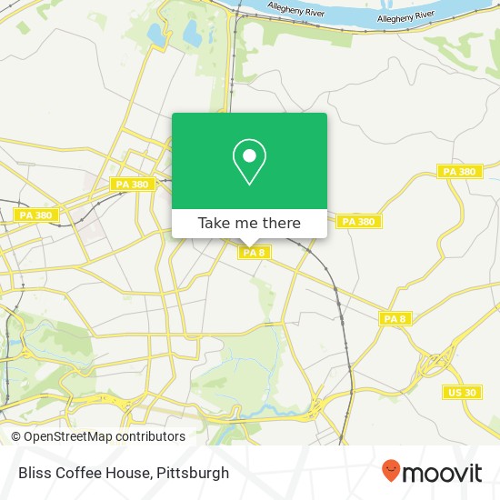 Mapa de Bliss Coffee House