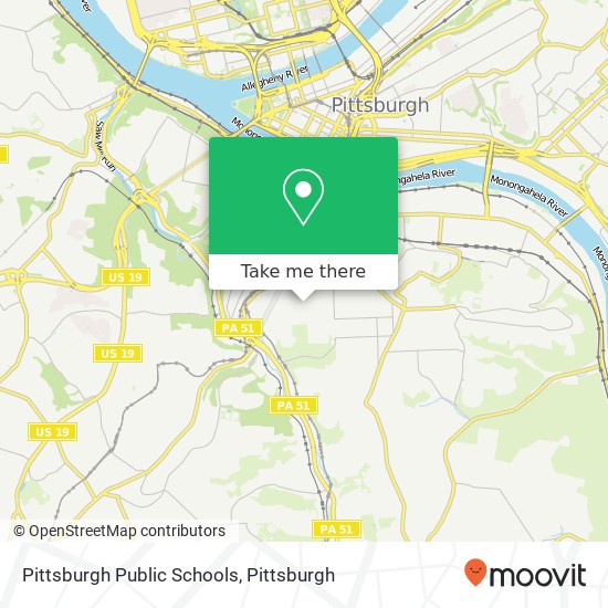 Mapa de Pittsburgh Public Schools