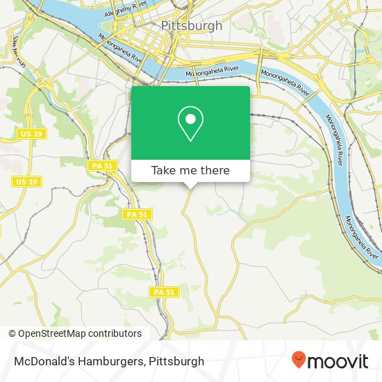 McDonald's Hamburgers map