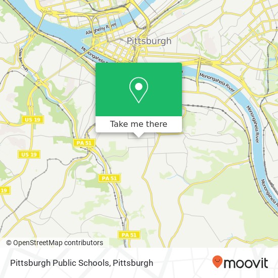 Mapa de Pittsburgh Public Schools