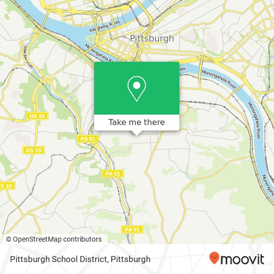 Pittsburgh School District map