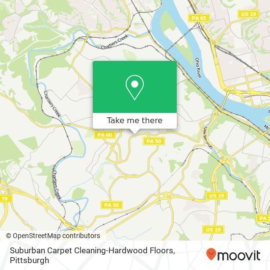 Suburban Carpet Cleaning-Hardwood Floors map