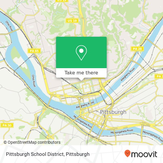 Pittsburgh School District map