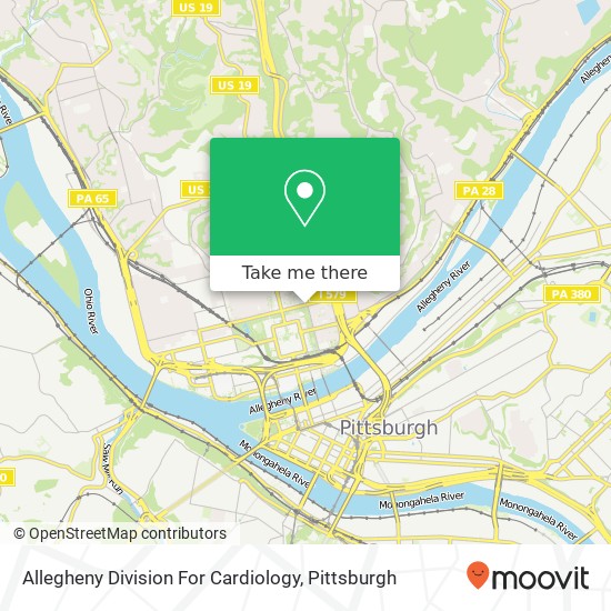 Allegheny Division For Cardiology map
