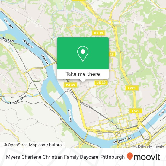 Myers Charlene Christian Family Daycare map