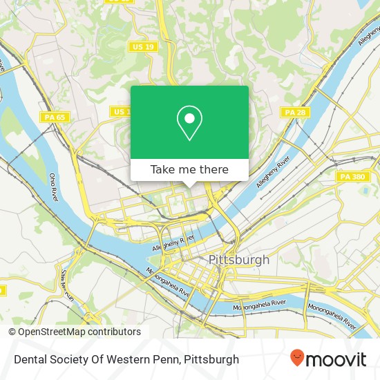 Dental Society Of Western Penn map