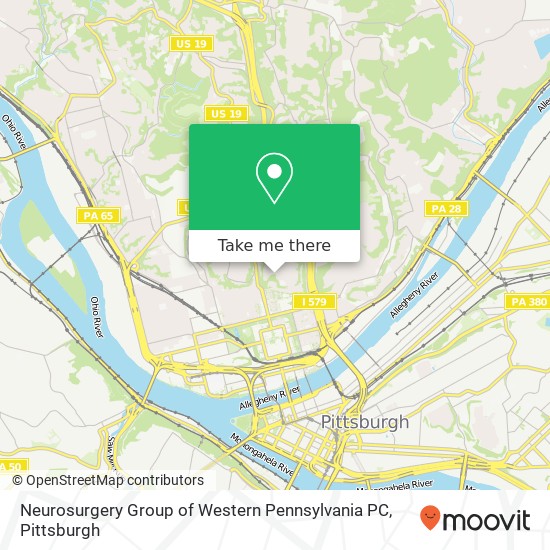 Mapa de Neurosurgery Group of Western Pennsylvania PC