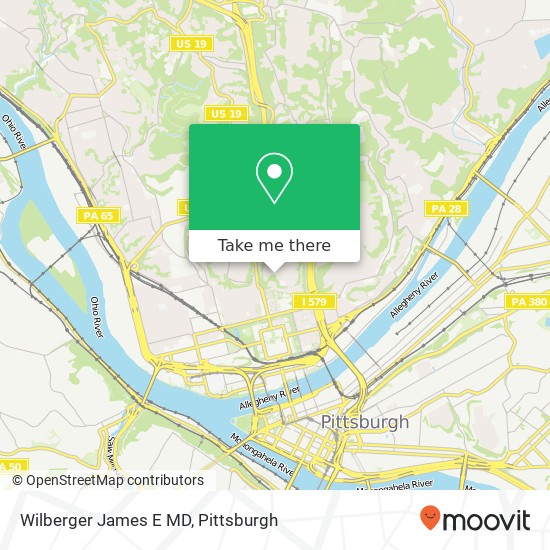 Wilberger James E MD map