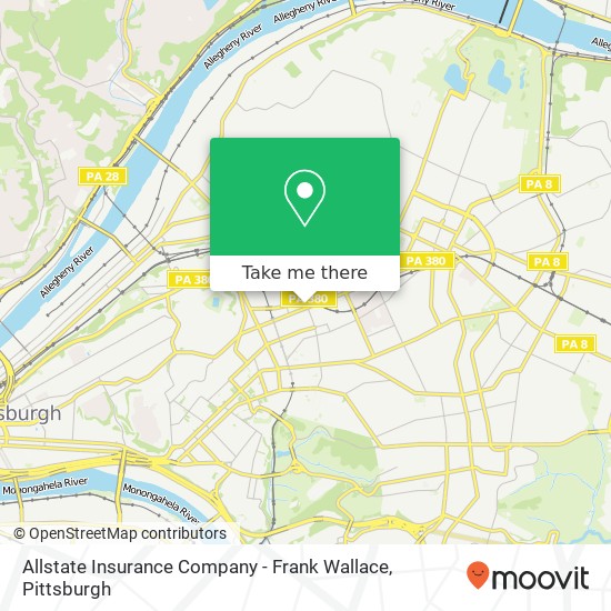 Allstate Insurance Company - Frank Wallace map