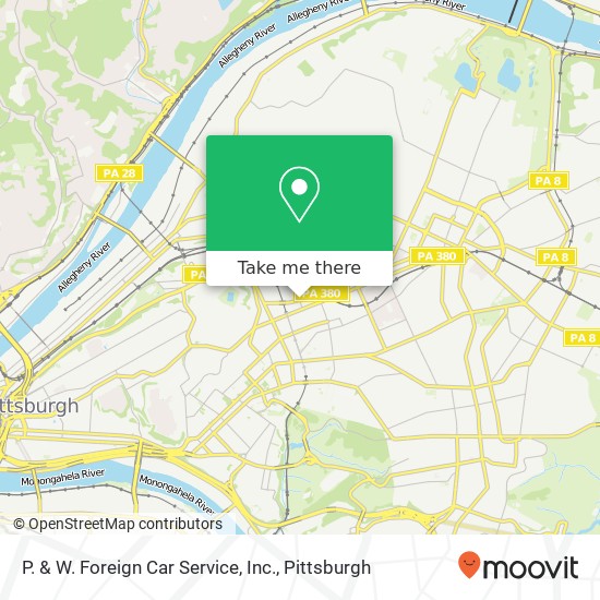 P. & W. Foreign Car Service, Inc. map