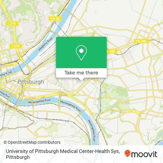 University of Pittsburgh Medical Center-Health Sys map