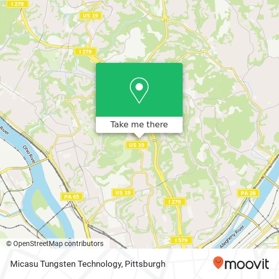 Mapa de Micasu Tungsten Technology