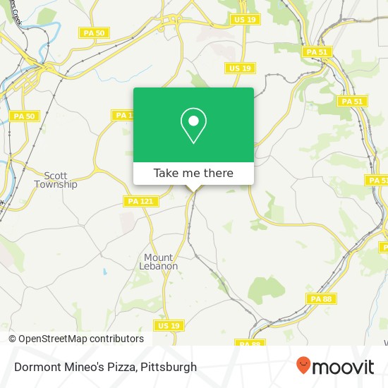 Mapa de Dormont Mineo's Pizza