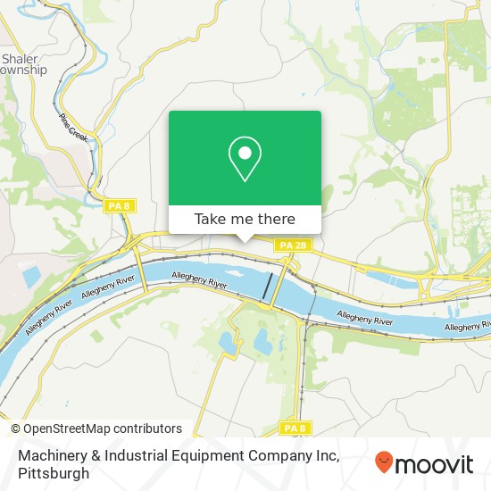 Mapa de Machinery & Industrial Equipment Company Inc