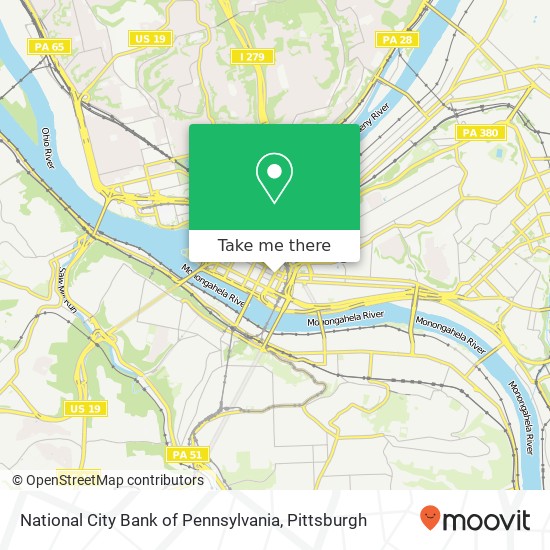 Mapa de National City Bank of Pennsylvania