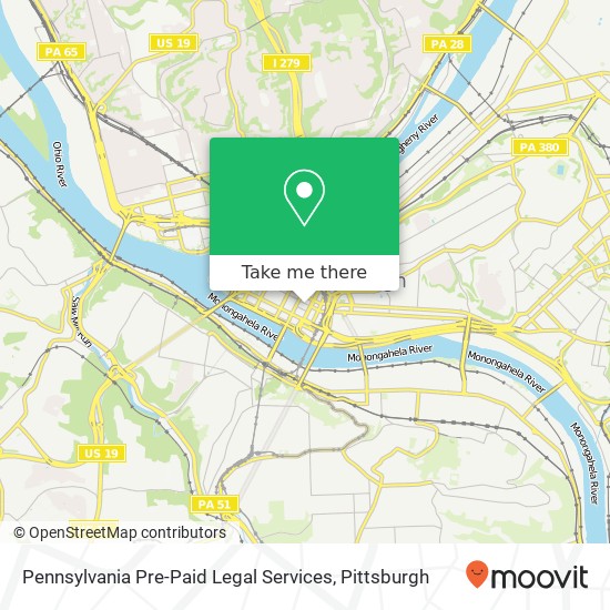 Mapa de Pennsylvania Pre-Paid Legal Services