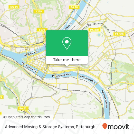 Advanced Moving & Storage Systems map