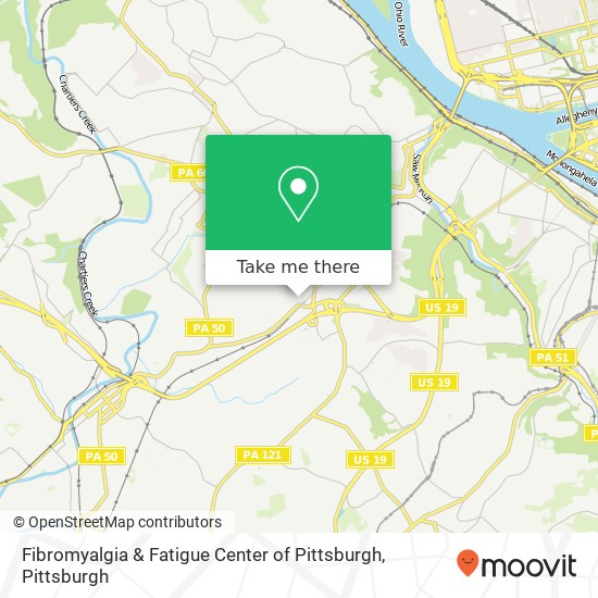 Fibromyalgia & Fatigue Center of Pittsburgh map