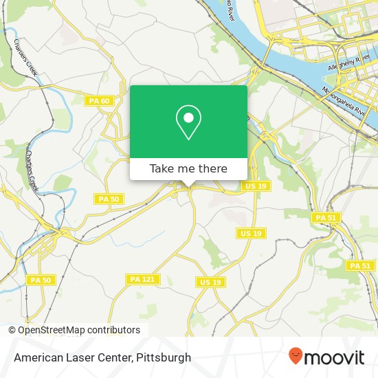 American Laser Center map