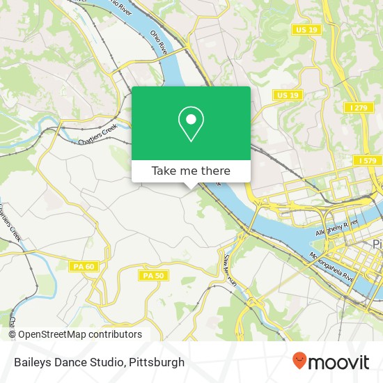 Mapa de Baileys Dance Studio