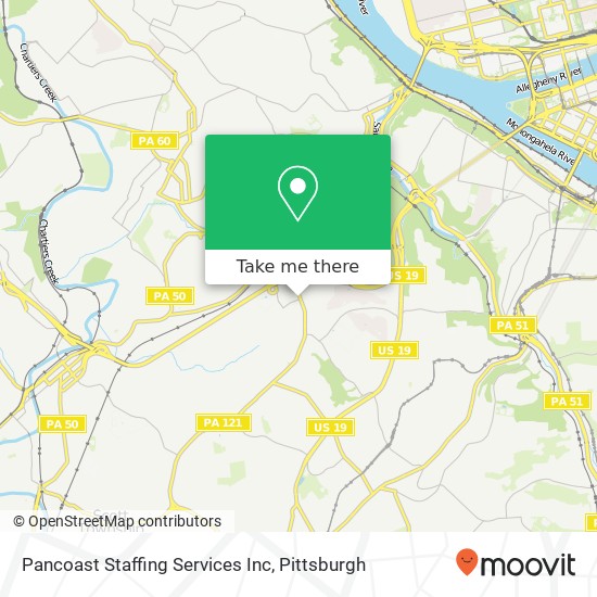 Mapa de Pancoast Staffing Services Inc