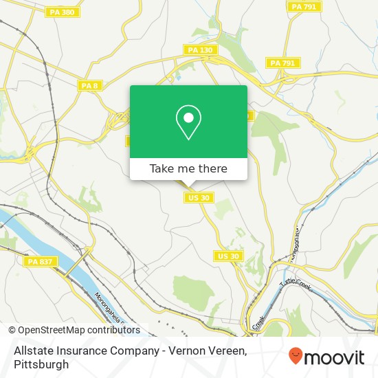 Allstate Insurance Company - Vernon Vereen map