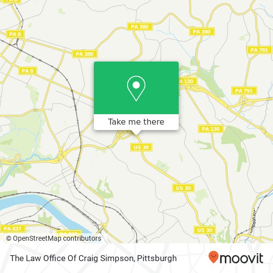 The Law Office Of Craig Simpson map