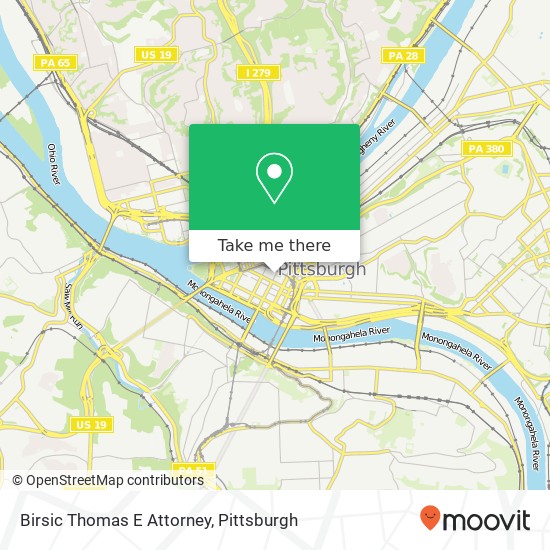 Birsic Thomas E Attorney map