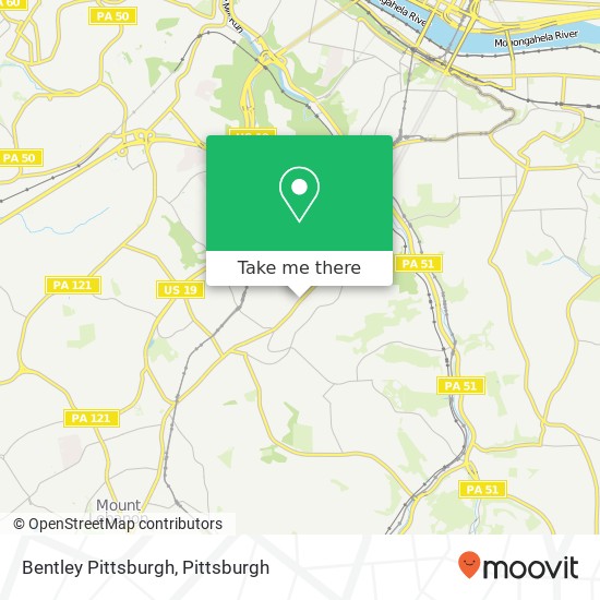 Bentley Pittsburgh map