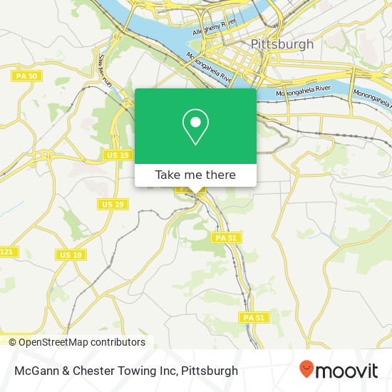 Mapa de McGann & Chester Towing Inc