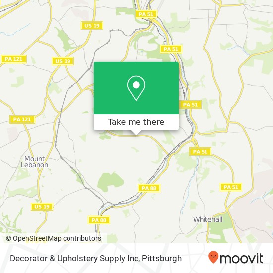 Mapa de Decorator & Upholstery Supply Inc