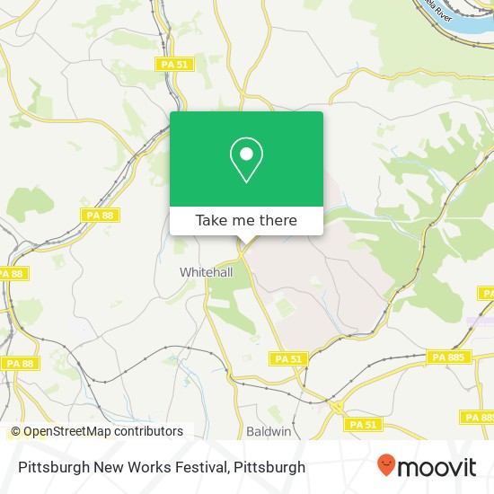 Pittsburgh New Works Festival map