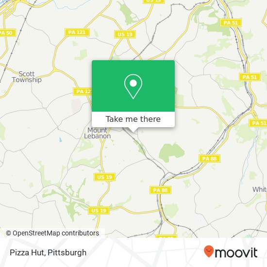 Mapa de Pizza Hut