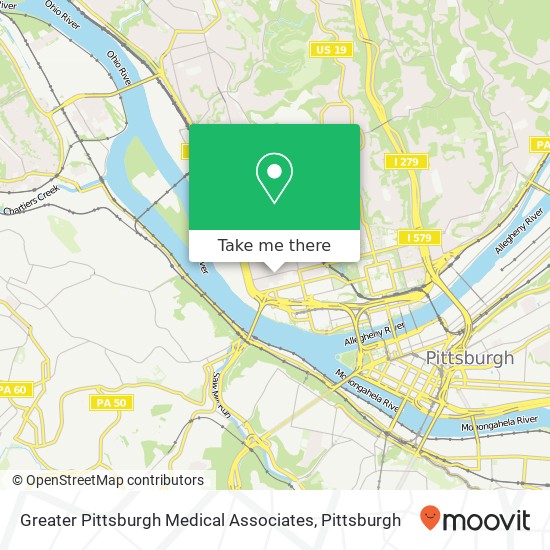 Greater Pittsburgh Medical Associates map