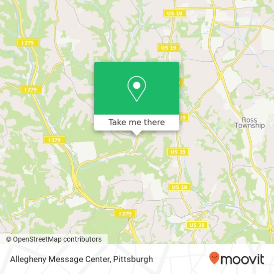 Allegheny Message Center map