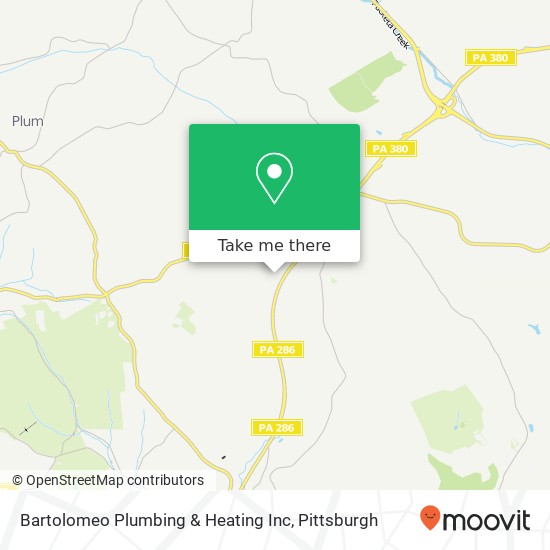 Mapa de Bartolomeo Plumbing & Heating Inc