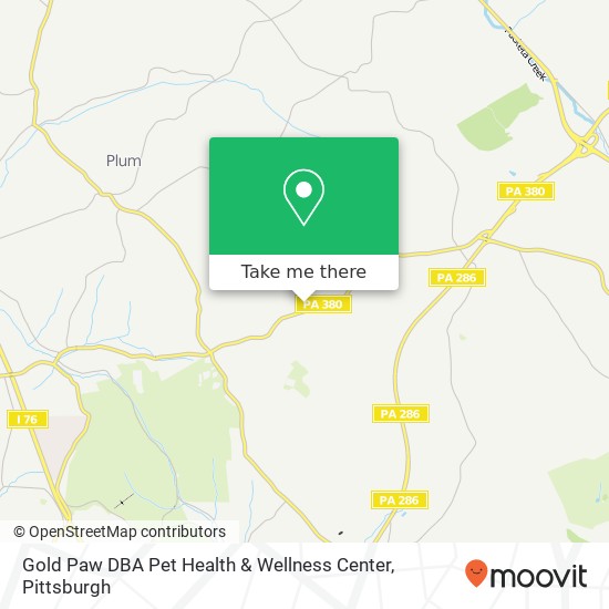 Mapa de Gold Paw DBA Pet Health & Wellness Center