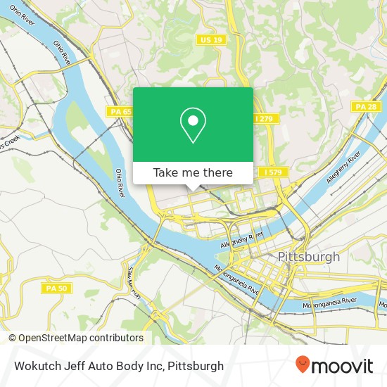Wokutch Jeff Auto Body Inc map