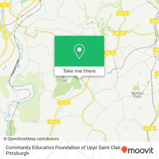 Community Education Foundation of Uppr Saint Clair map