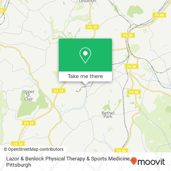 Lazor & Benlock Physical Therapy & Sports Medicine map