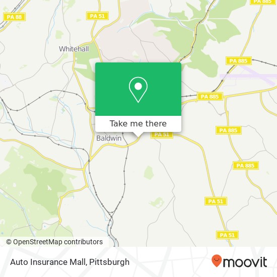 Auto Insurance Mall map