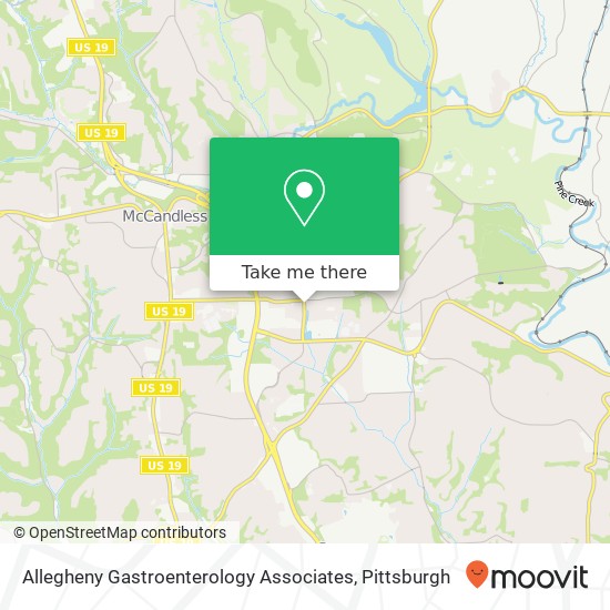 Allegheny Gastroenterology Associates map