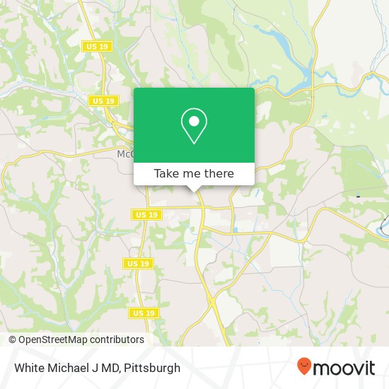 White Michael J MD map