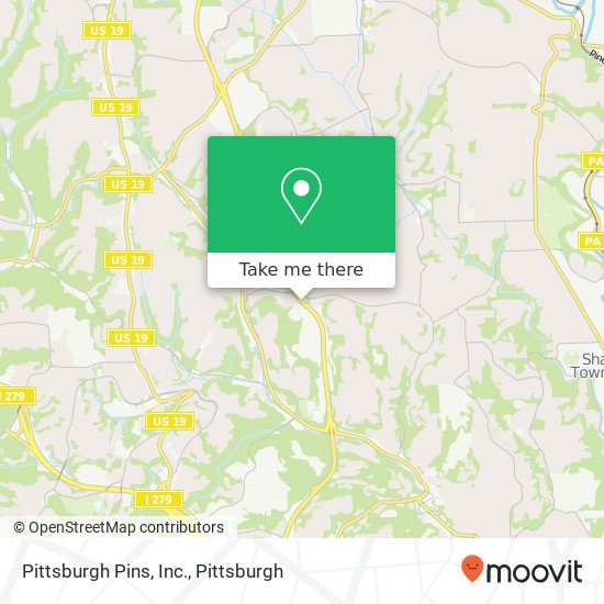 Pittsburgh Pins, Inc. map