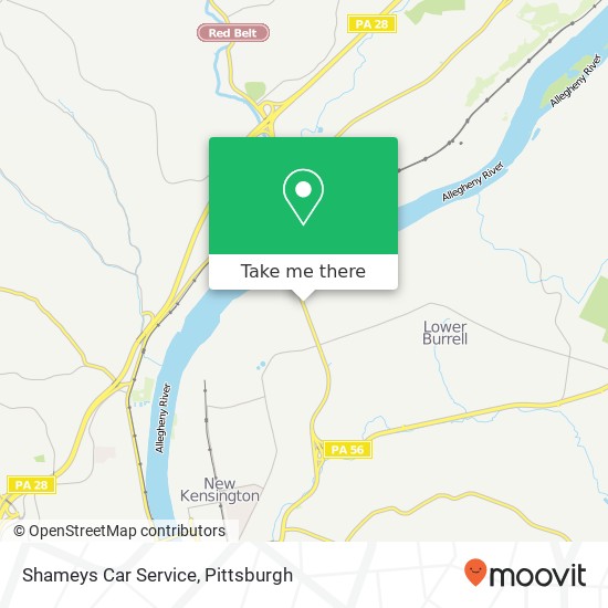 Mapa de Shameys Car Service