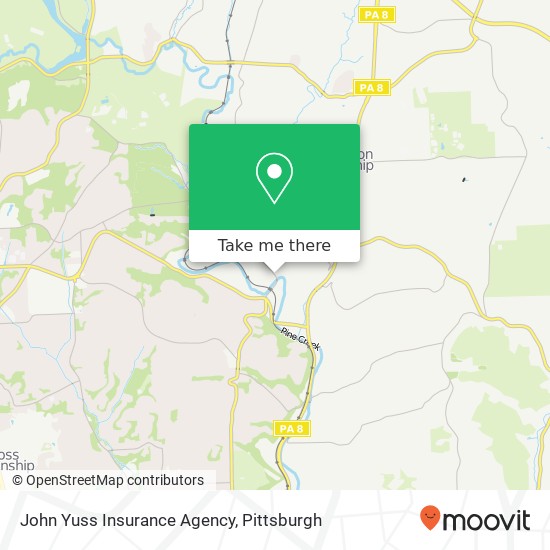 John Yuss Insurance Agency map