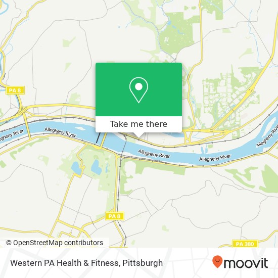 Western PA Health & Fitness map