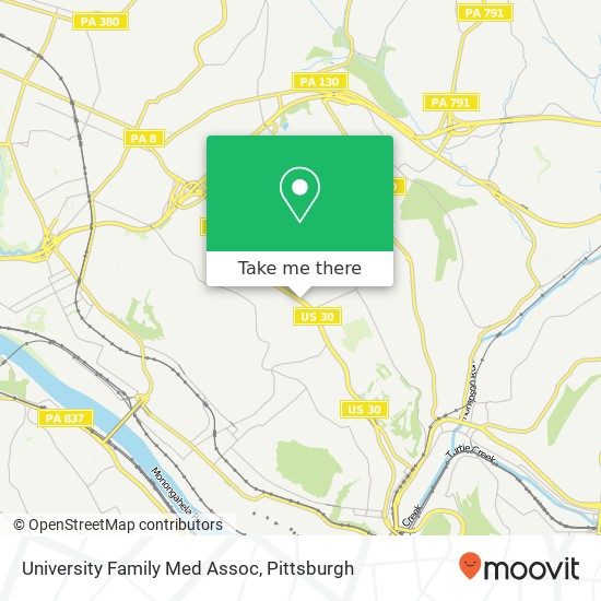 University Family Med Assoc map
