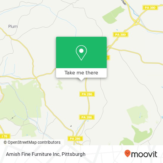 Mapa de Amish Fine Furniture Inc